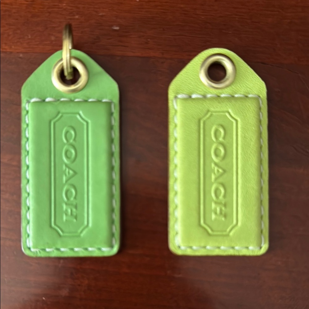 Coach Leather Hantags Set of 2